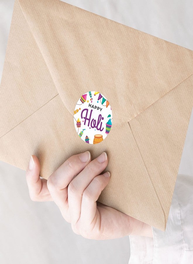 Goelite Happy Holi Stickers for Gifts Packaging and Journal, Decorations Set of 95 Stickers Self-Adhesive and High Glossy Stickers (Design 4) - Image 4